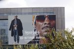 Amsterdam 16 april 2021
Snoop Dogg reclame abri op het pand van GSTAR RAW