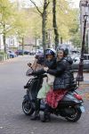 Amsterdam 11 oktober 2021
Presentatie fit platform van Antje Monteiro fit at home health & lifestyle. Chimene v Oosterhout en tanja Jess kwamen op vespa scooter