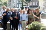 Amsterdam 6 september 2021
Willibrord Frequin viert zijn 80e verjaardag  met zijn kinderen vrouw en beste vrienden op een boot op de grachten van Amsterdam. Zijn kinderen Barbara Rebecca Louis . Willibrord zijn broer Aad Ouborg Fons de Poel en Guido Maas