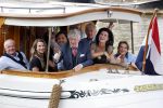 Amsterdam 6 september 2021
Willibrord Frequin viert zijn 80e verjaardag  met zijn kinderen vrouw en beste vrienden op een boot op de grachten van Amsterdam. Zijn kinderen Barbara Rebecca Louis . Willibrord zijn broer Aad Ouborg Fons de Poel en Guido Maas