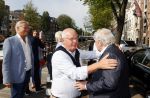 Amsterdam 6 september 2021
Willibrord Frequin viert zijn 80e verjaardag  met zijn kinderen vrouw en beste vrienden op een boot op de grachten van Amsterdam. Zijn kinderen Barbara Rebecca Louis .