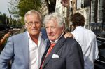 Amsterdam 6 september 2021
Willibrord Frequin viert zijn 80e verjaardag  met zijn kinderen vrouw en beste vrienden op een boot op de grachten van Amsterdam. Zijn kinderen Barbara Rebecca Louis . Willibrord en Fons de Poel