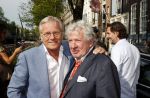 Amsterdam 6 september 2021
Willibrord Frequin viert zijn 80e verjaardag  met zijn kinderen vrouw en beste vrienden op een boot op de grachten van Amsterdam. Zijn kinderen Barbara Rebecca Louis . Willibrord en Fons de Poel