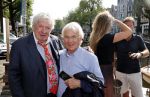 Amsterdam 6 september 2021
Willibrord Frequin viert zijn 80e verjaardag  met zijn kinderen vrouw en beste vrienden op een boot op de grachten van Amsterdam. Zijn kinderen Barbara Rebecca Louis . Willibrord met zijn broer