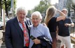 Amsterdam 6 september 2021
Willibrord Frequin viert zijn 80e verjaardag  met zijn kinderen vrouw en beste vrienden op een boot op de grachten van Amsterdam. Zijn kinderen Barbara Rebecca Louis . Willibrord met zijn broer