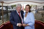 Amsterdam 6 september 2021
Willibrord Frequin viert zijn 80e verjaardag  met zijn kinderen vrouw en beste vrienden op een boot op de grachten van Amsterdam. Zijn kinderen Barbara Rebecca Louis . Willibrord met zijn vrouw
