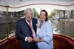 Amsterdam 6 september 2021
Willibrord Frequin viert zijn 80e verjaardag  met zijn kinderen vrouw en beste vrienden op een boot op de grachten van Amsterdam. Zijn kinderen Barbara Rebecca Louis . Willibrord met zijn vrouw
