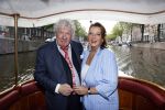 Amsterdam 6 september 2021
Willibrord Frequin viert zijn 80e verjaardag  met zijn kinderen vrouw en beste vrienden op een boot op de grachten van Amsterdam. Zijn kinderen Barbara Rebecca Louis . Willibrord met zijn vrouw