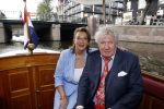 Amsterdam 6 september 2021
Willibrord Frequin viert zijn 80e verjaardag  met zijn kinderen vrouw en beste vrienden op een boot op de grachten van Amsterdam. Zijn kinderen Barbara Rebecca Louis . Willibrord met zijn vrouw