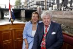 Amsterdam 6 september 2021
Willibrord Frequin viert zijn 80e verjaardag  met zijn kinderen vrouw en beste vrienden op een boot op de grachten van Amsterdam. Zijn kinderen Barbara Rebecca Louis . Willibrord met zijn vrouw