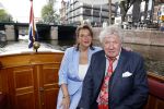 Amsterdam 6 september 2021
Willibrord Frequin viert zijn 80e verjaardag  met zijn kinderen vrouw en beste vrienden op een boot op de grachten van Amsterdam. Zijn kinderen Barbara Rebecca Louis . Willibrord met zijn vrouw