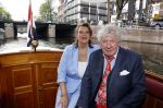 Amsterdam 6 september 2021
Willibrord Frequin viert zijn 80e verjaardag  met zijn kinderen vrouw en beste vrienden op een boot op de grachten van Amsterdam. Zijn kinderen Barbara Rebecca Louis . Willibrord met zijn vrouw
