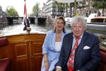 Amsterdam 6 september 2021
Willibrord Frequin viert zijn 80e verjaardag  met zijn kinderen vrouw en beste vrienden op een boot op de grachten van Amsterdam. Zijn kinderen Barbara Rebecca Louis . Willibrord met zijn vrouw