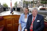 Amsterdam 6 september 2021
Willibrord Frequin viert zijn 80e verjaardag  met zijn kinderen vrouw en beste vrienden op een boot op de grachten van Amsterdam. Zijn kinderen Barbara Rebecca Louis . Willibrord met zijn vrouw