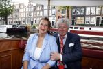 Amsterdam 6 september 2021
Willibrord Frequin viert zijn 80e verjaardag  met zijn kinderen vrouw en beste vrienden op een boot op de grachten van Amsterdam. Zijn kinderen Barbara Rebecca Louis . Willibrord met zijn vrouw
