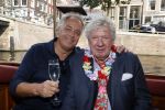Amsterdam 6 september 2021
Willibrord Frequin viert zijn 80e verjaardag  met zijn kinderen vrouw en beste vrienden op een boot op de grachten van Amsterdam. Zijn kinderen Barbara Rebecca Louis . Willibrord Frequin met Aad Ouborg