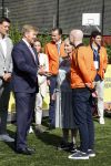 Amsterdam 21 september 2022
Koning Willem Alexander bezoekt sportdag van de Johan Cruyff foundation op de toekomst en in de Johan Cruyff Arena . Danny Cruyff Jordi Cruyff en zijn dochter Susila .