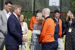 Amsterdam 21 september 2022
Koning Willem Alexander bezoekt sportdag van de Johan Cruyff foundation op de toekomst en in de Johan Cruyff Arena . Danny Cruyff Jordi Cruyff en zijn dochter Susila .