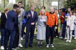 Amsterdam 21 september 2022
Koning Willem Alexander bezoekt sportdag van de Johan Cruyff foundation op de toekomst en in de Johan Cruyff Arena . Danny Cruyff Jordi Cruyff en zijn dochter Susila .
