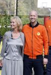 Amsterdam 21 september 2022
Koning Willem Alexander bezoekt sportdag van de Johan Cruyff foundation op de toekomst en in de Johan Cruyff Arena . Danny Cruyff Jordi Cruyff en zijn dochter Susila .