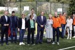 Amsterdam 21 september 2022
Koning Willem Alexander bezoekt sportdag van de Johan Cruyff foundation op de toekomst en in de Johan Cruyff Arena . Danny Cruyff Jordi Cruyff en zijn dochter Susila .