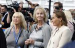 Amsterdam 21 september 2022
Koning Willem Alexander bezoekt sportdag van de Johan Cruyff foundation op de toekomst en in de Johan Cruyff Arena . Danny Cruyff Jordi Cruyff en zijn dochter Susila .