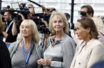 Amsterdam 21 september 2022
Koning Willem Alexander bezoekt sportdag van de Johan Cruyff foundation op de toekomst en in de Johan Cruyff Arena . Danny Cruyff Jordi Cruyff en zijn dochter Susila .