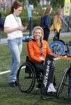 Amsterdam 21 september 2022
Koning Willem Alexander bezoekt sportdag van de Johan Cruyff foundation op de toekomst en in de Johan Cruyff Arena . Danny Cruyff Jordi Cruyff en zijn dochter Susila . Esther Vergeer
