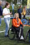 Amsterdam 21 september 2022
Koning Willem Alexander bezoekt sportdag van de Johan Cruyff foundation op de toekomst en in de Johan Cruyff Arena . Danny Cruyff Jordi Cruyff en zijn dochter Susila . Esther Vergeer