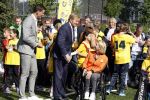 Amsterdam 21 september 2022
Koning Willem Alexander bezoekt sportdag van de Johan Cruyff foundation op de toekomst en in de Johan Cruyff Arena . Danny Cruyff Jordi Cruyff en zijn dochter Susila . Esther Vergeer