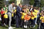 Amsterdam 21 september 2022
Koning Willem Alexander bezoekt sportdag van de Johan Cruyff foundation op de toekomst en in de Johan Cruyff Arena . Danny Cruyff Jordi Cruyff en zijn dochter Susila . Esther Vergeer