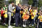 Amsterdam 21 september 2022
Koning Willem Alexander bezoekt sportdag van de Johan Cruyff foundation op de toekomst en in de Johan Cruyff Arena . Danny Cruyff Jordi Cruyff en zijn dochter Susila . Esther Vergeer