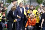 Amsterdam 21 september 2022
Koning Willem Alexander bezoekt sportdag van de Johan Cruyff foundation op de toekomst en in de Johan Cruyff Arena . Danny Cruyff Jordi Cruyff en zijn dochter Susila . Esther Vergeer