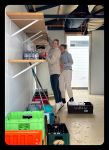 Knokke, 10 Oktober 2022 Strandtent Indi Beach einde seizoen en dus het demonteren van alles