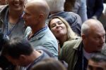 Amsterdam 21 september 2022
Koning Willem Alexander bezoekt sportdag van de Johan Cruyff foundation op de toekomst en in de Johan Cruyff Arena . Danny Cruyff Jordi Cruyff en zijn dochter Susila . Irene Avogadri