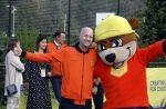 Amsterdam 21 september 2022
Koning Willem Alexander bezoekt sportdag van de Johan Cruyff foundation op de toekomst en in de Johan Cruyff Arena . Danny Cruyff Jordi Cruyff en zijn dochter Susila .