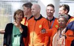 Amsterdam 21 september 2022
Koning Willem Alexander bezoekt sportdag van de Johan Cruyff foundation op de toekomst en in de Johan Cruyff Arena . Danny Cruyff Jordi Cruyff en zijn dochter Susila .