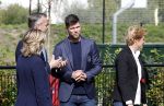 Amsterdam 21 september 2022
Koning Willem Alexander bezoekt sportdag van de Johan Cruyff foundation op de toekomst en in de Johan Cruyff Arena . Danny Cruyff Jordi Cruyff en zijn dochter Susila . Klaas jan Huntelaar