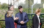 Amsterdam 21 september 2022
Koning Willem Alexander bezoekt sportdag van de Johan Cruyff foundation op de toekomst en in de Johan Cruyff Arena . Danny Cruyff Jordi Cruyff en zijn dochter Susila . Klaas jan Huntelaar