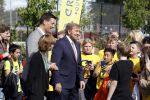 Amsterdam 21 september 2022
Koning Willem Alexander bezoekt sportdag van de Johan Cruyff foundation op de toekomst en in de Johan Cruyff Arena . Danny Cruyff Jordi Cruyff en zijn dochter Susila .