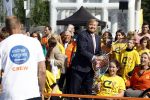 Amsterdam 21 september 2022
Koning Willem Alexander bezoekt sportdag van de Johan Cruyff foundation op de toekomst en in de Johan Cruyff Arena . Danny Cruyff Jordi Cruyff en zijn dochter Susila .