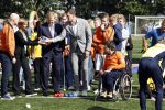 Amsterdam 21 september 2022
Koning Willem Alexander bezoekt sportdag van de Johan Cruyff foundation op de toekomst en in de Johan Cruyff Arena . Danny Cruyff Jordi Cruyff en zijn dochter Susila .