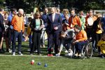 Amsterdam 21 september 2022
Koning Willem Alexander bezoekt sportdag van de Johan Cruyff foundation op de toekomst en in de Johan Cruyff Arena . Danny Cruyff Jordi Cruyff en zijn dochter Susila .