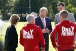 Amsterdam 21 september 2022
Koning Willem Alexander bezoekt sportdag van de Johan Cruyff foundation op de toekomst en in de Johan Cruyff Arena . Danny Cruyff Jordi Cruyff en zijn dochter Susila .