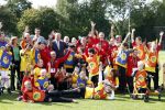 Amsterdam 21 september 2022
Koning Willem Alexander bezoekt sportdag van de Johan Cruyff foundation op de toekomst en in de Johan Cruyff Arena . Danny Cruyff Jordi Cruyff en zijn dochter Susila .