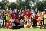 Amsterdam 21 september 2022
Koning Willem Alexander bezoekt sportdag van de Johan Cruyff foundation op de toekomst en in de Johan Cruyff Arena . Danny Cruyff Jordi Cruyff en zijn dochter Susila .