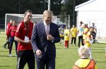 Amsterdam 21 september 2022
Koning Willem Alexander bezoekt sportdag van de Johan Cruyff foundation op de toekomst en in de Johan Cruyff Arena . Danny Cruyff Jordi Cruyff en zijn dochter Susila .