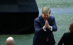 Amsterdam 21 september 2022
Koning Willem Alexander bezoekt sportdag van de Johan Cruyff foundation op de toekomst en in de Johan Cruyff Arena . Danny Cruyff Jordi Cruyff en zijn dochter Susila .