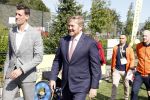 Amsterdam 21 september 2022
Koning Willem Alexander bezoekt sportdag van de Johan Cruyff foundation op de toekomst en in de Johan Cruyff Arena . Danny Cruyff Jordi Cruyff en zijn dochter Susila .