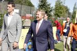 Amsterdam 21 september 2022
Koning Willem Alexander bezoekt sportdag van de Johan Cruyff foundation op de toekomst en in de Johan Cruyff Arena . Danny Cruyff Jordi Cruyff en zijn dochter Susila .